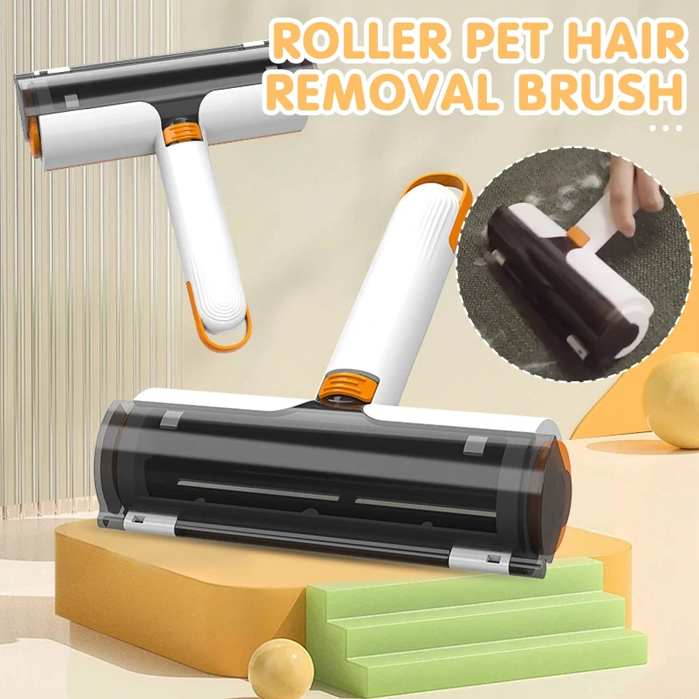 White-and-orange reusable upholstery roller
